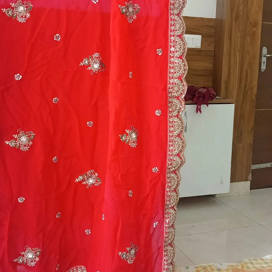 Red bridal lehenga sale — 3