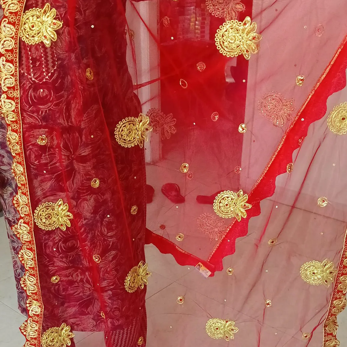 Red bridal lehenga sale — 4