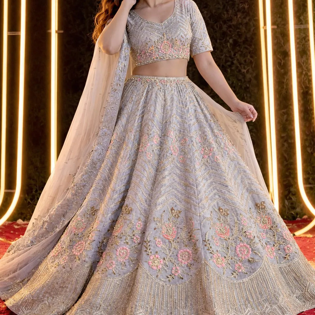 Levender colour choli