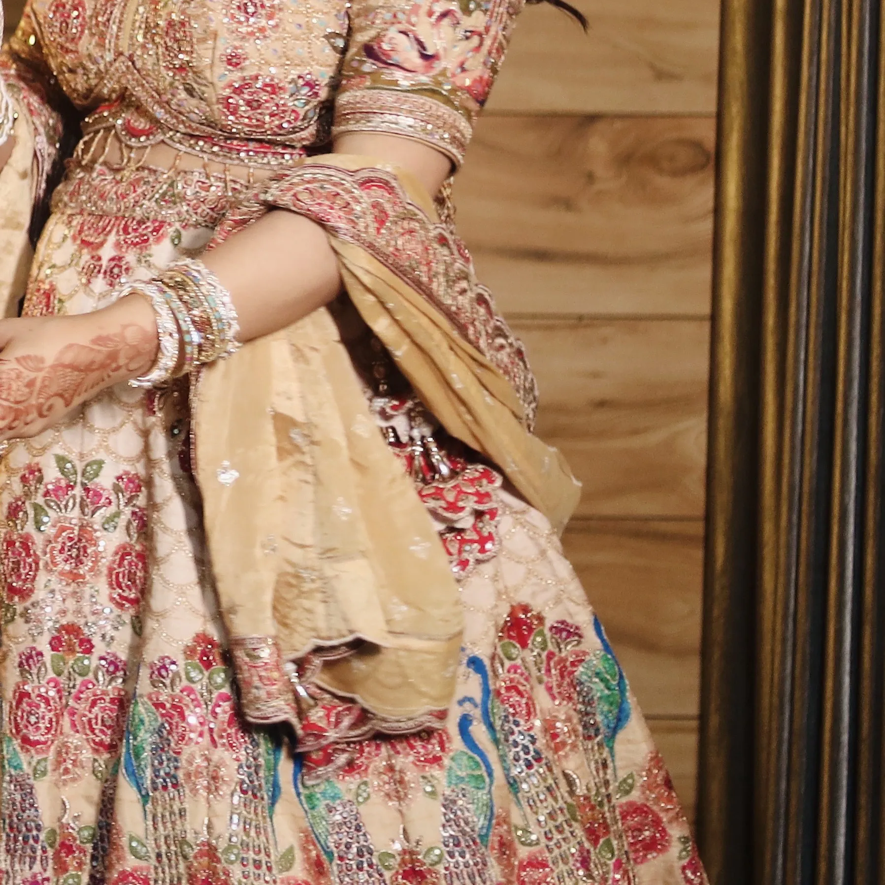 Beige Lehenga with blouse dupatta