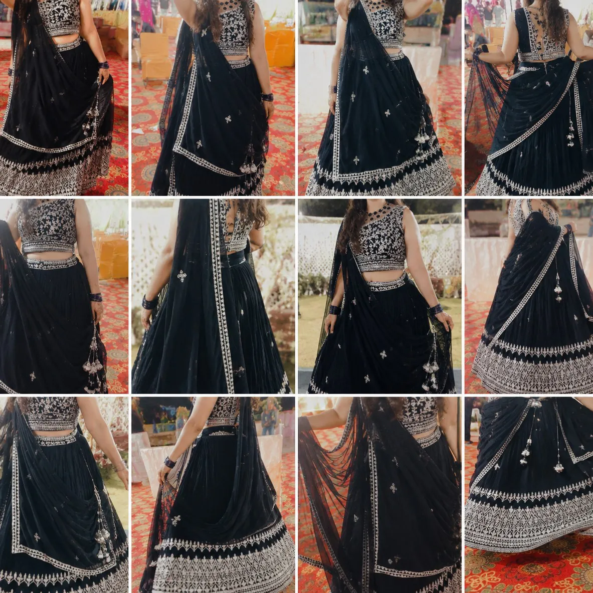 Navy Blue lehanga choli