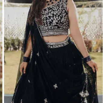 Navy Blue lehanga choli — 2