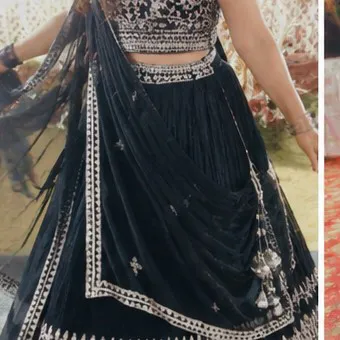 Navy Blue lehanga choli — 3