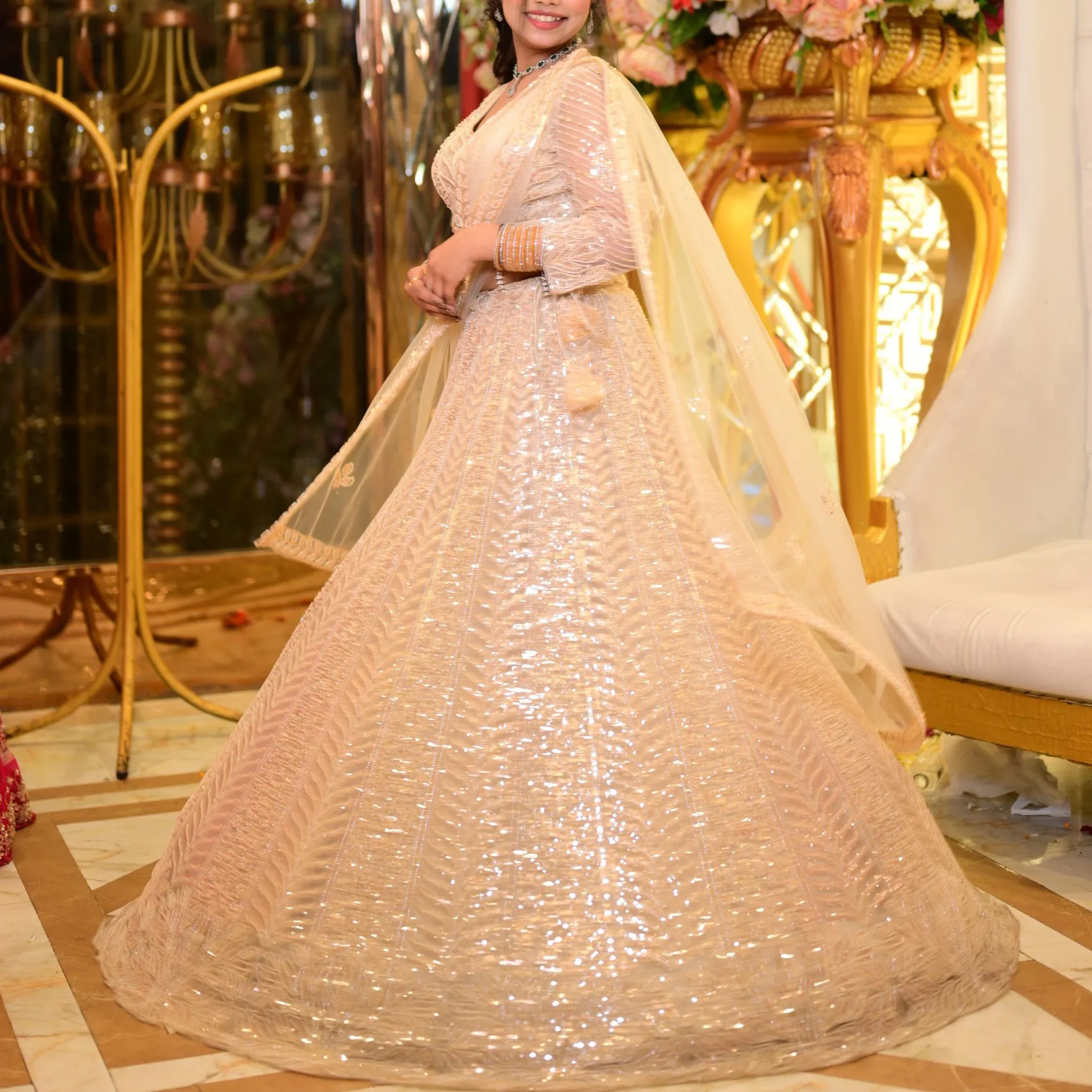 Engagement, wedding wear lehanga for sister and bestie — 4