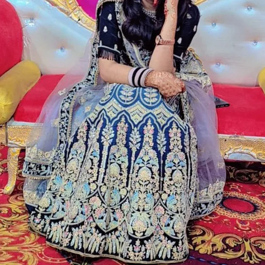 Heavy work lehnga dupatta with stitch blouse — 2