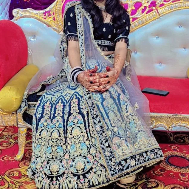 Heavy work lehnga dupatta with stitch blouse — 4
