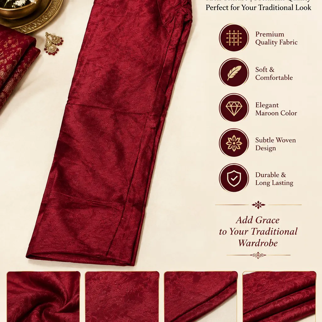 Premium Designer Sherwani Set White Maroon — 3