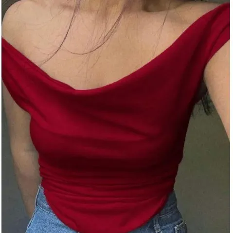 Red party wear top — 3