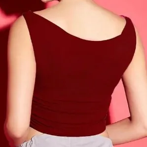 Red party wear top — 4